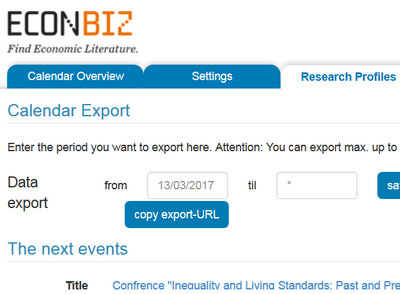 Screenshot of the user interface of the Online Call Organizer